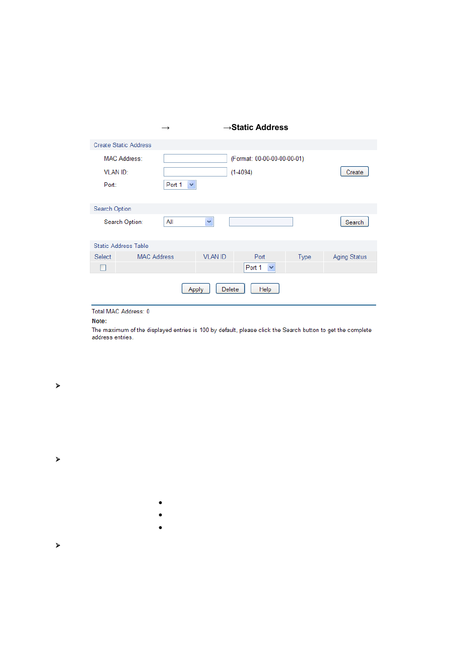 Static address, 2 static address | LevelOne GES-1651 User Manual | Page 41 / 128