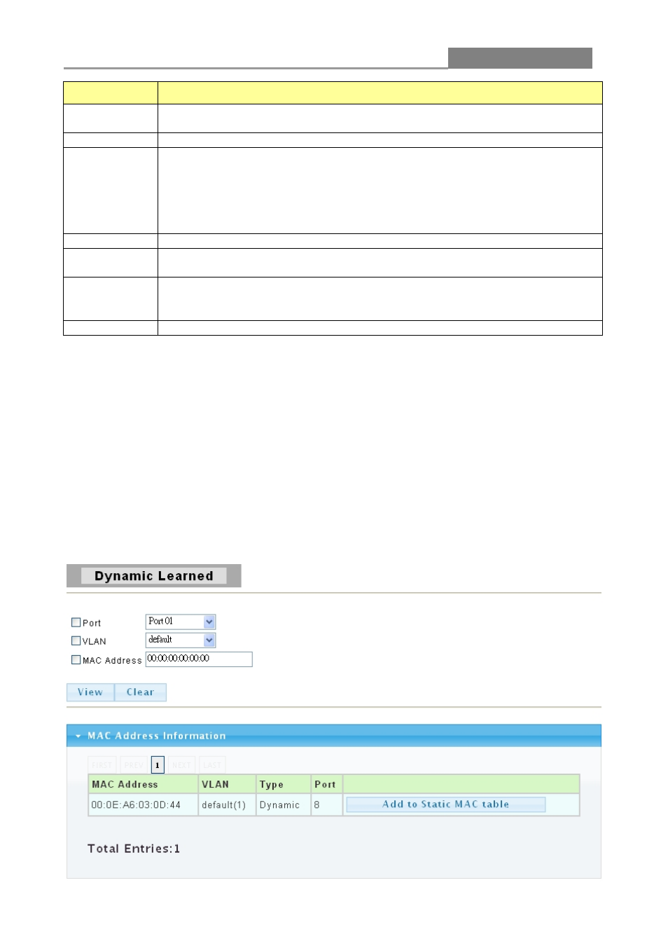 5 mac address table, 1 dynamic learned, Web smart switch | LevelOne GES-1652 User Manual | Page 25 / 94