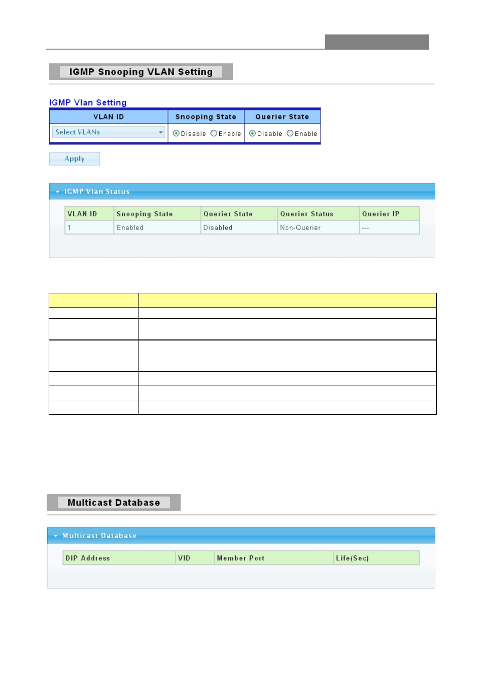 3 multicast database, Web smart switch | LevelOne GES-1652 User Manual | Page 47 / 94