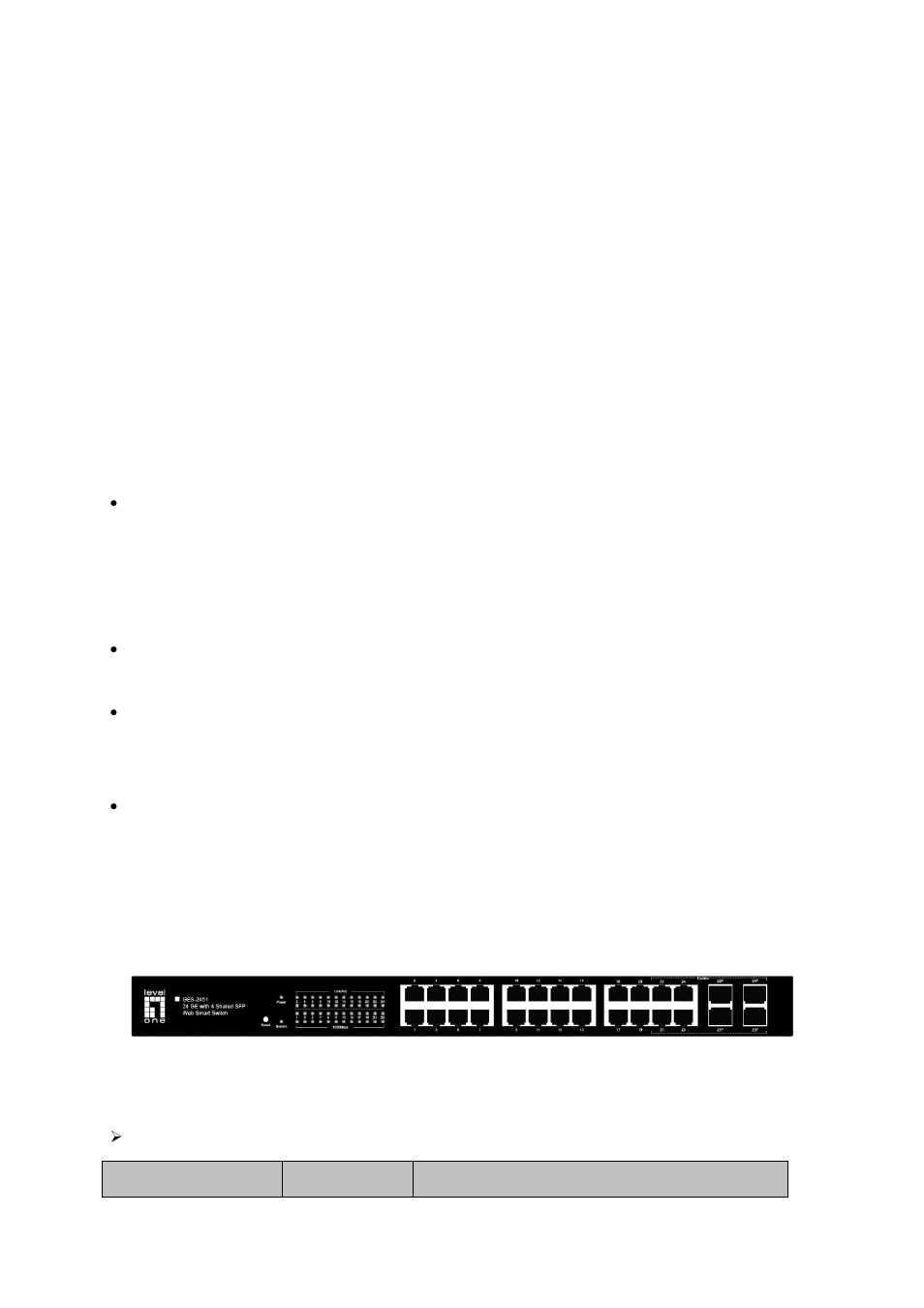 Chapter 2 introduction, Overview of the switch, Main features | Appearance description, Front panel, 1 overview of the switch, 2 main features, 3 appearance description, 1 front panel | LevelOne GES-2451 User Manual | Page 11 / 128