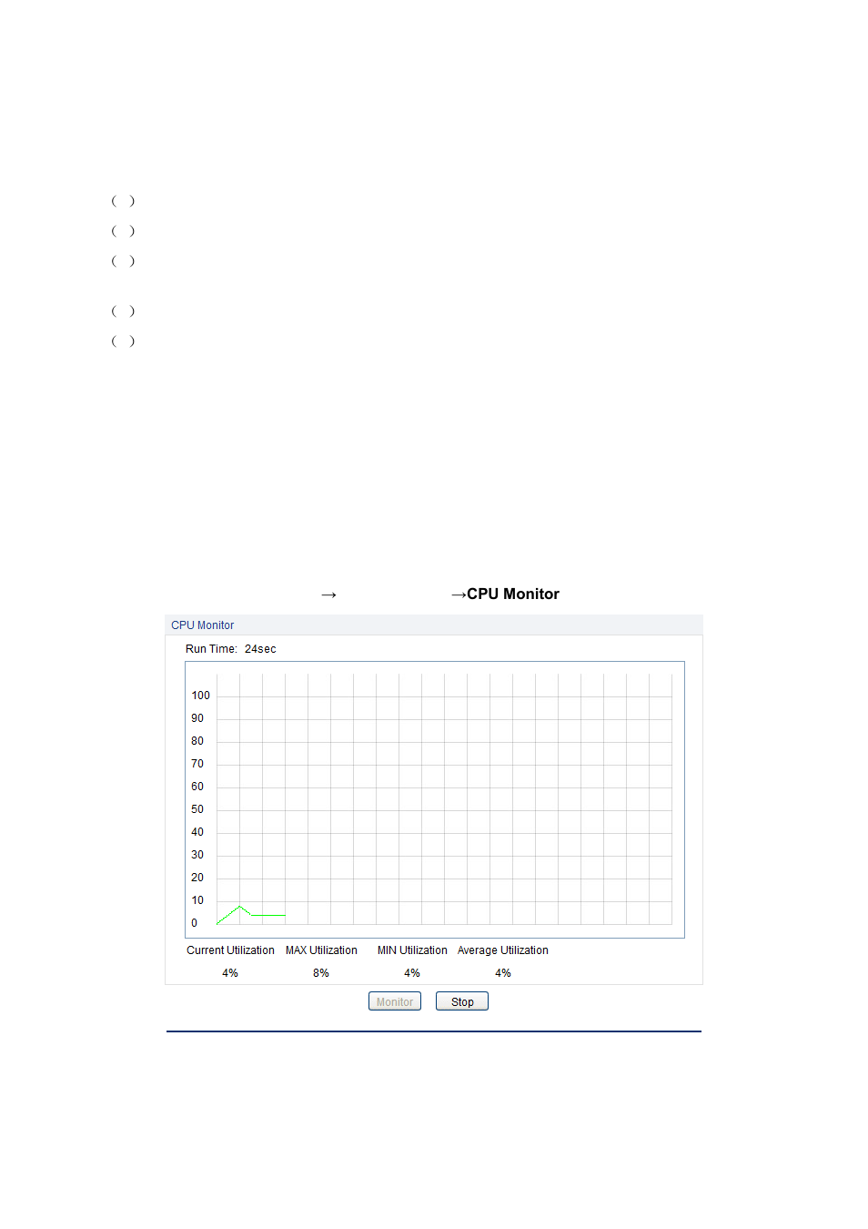 Chapter 11 maintenance, 1 system monitor, Cpu monitor | 1 cpu monitor | LevelOne GES-2451 User Manual | Page 114 / 128