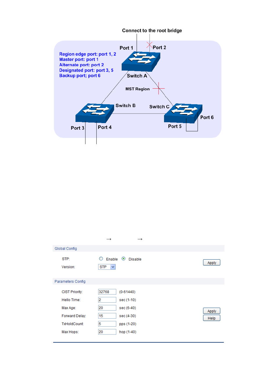 Stp config, 1 stp config | LevelOne GES-2451 User Manual | Page 58 / 128