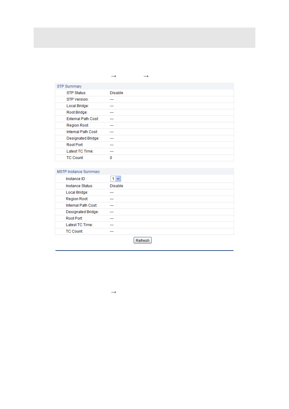 Stp summary, Port config, 2 port config | 2 stp summary | LevelOne GES-2451 User Manual | Page 60 / 128