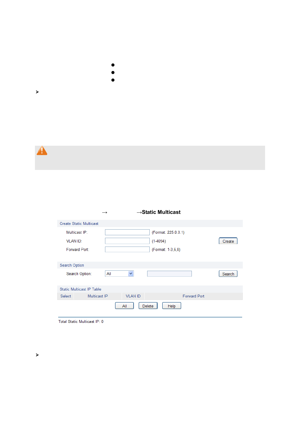 Static multicast ip, 2 static multicast ip | LevelOne GES-2451 User Manual | Page 84 / 128