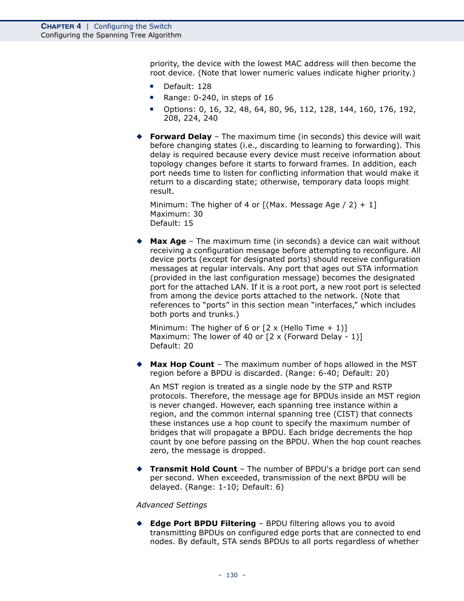 LevelOne GSW-4876 User Manual | Page 130 / 314