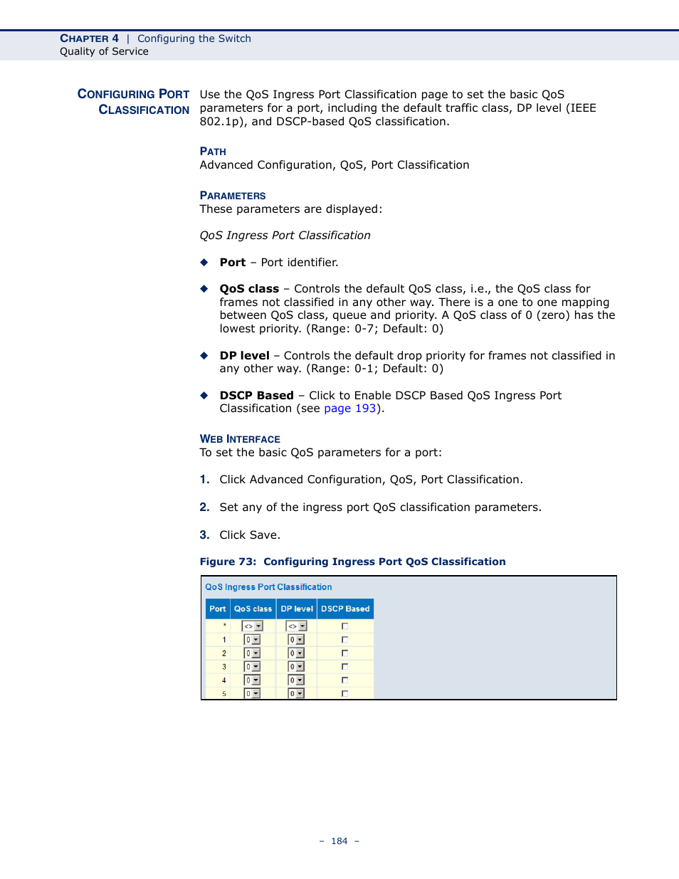 Configuring port classification | LevelOne GSW-4876 User Manual | Page 184 / 314