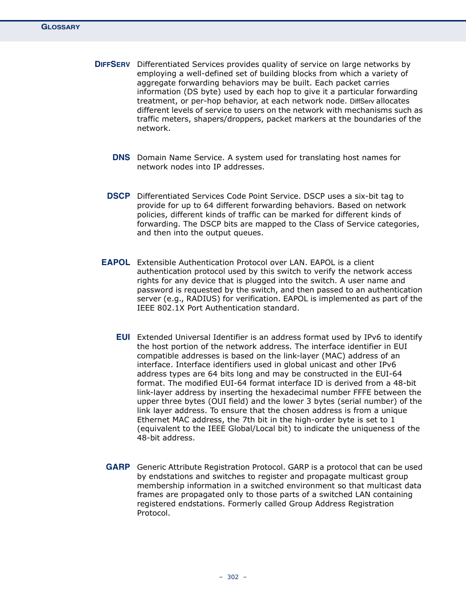 LevelOne GSW-4876 User Manual | Page 302 / 314