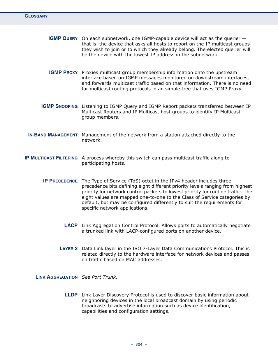 LevelOne GSW-4876 User Manual | Page 304 / 314