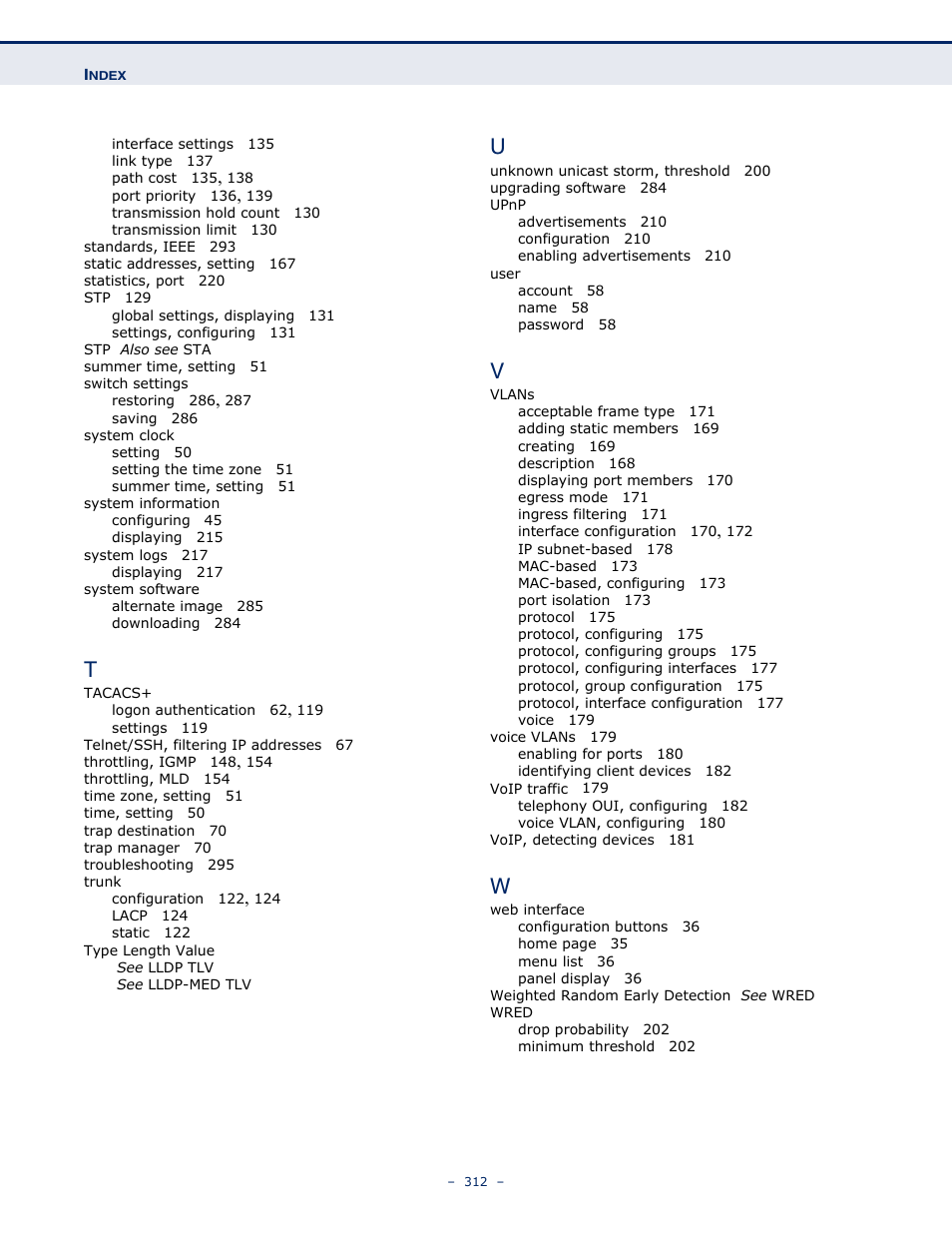 LevelOne GSW-4876 User Manual | Page 312 / 314