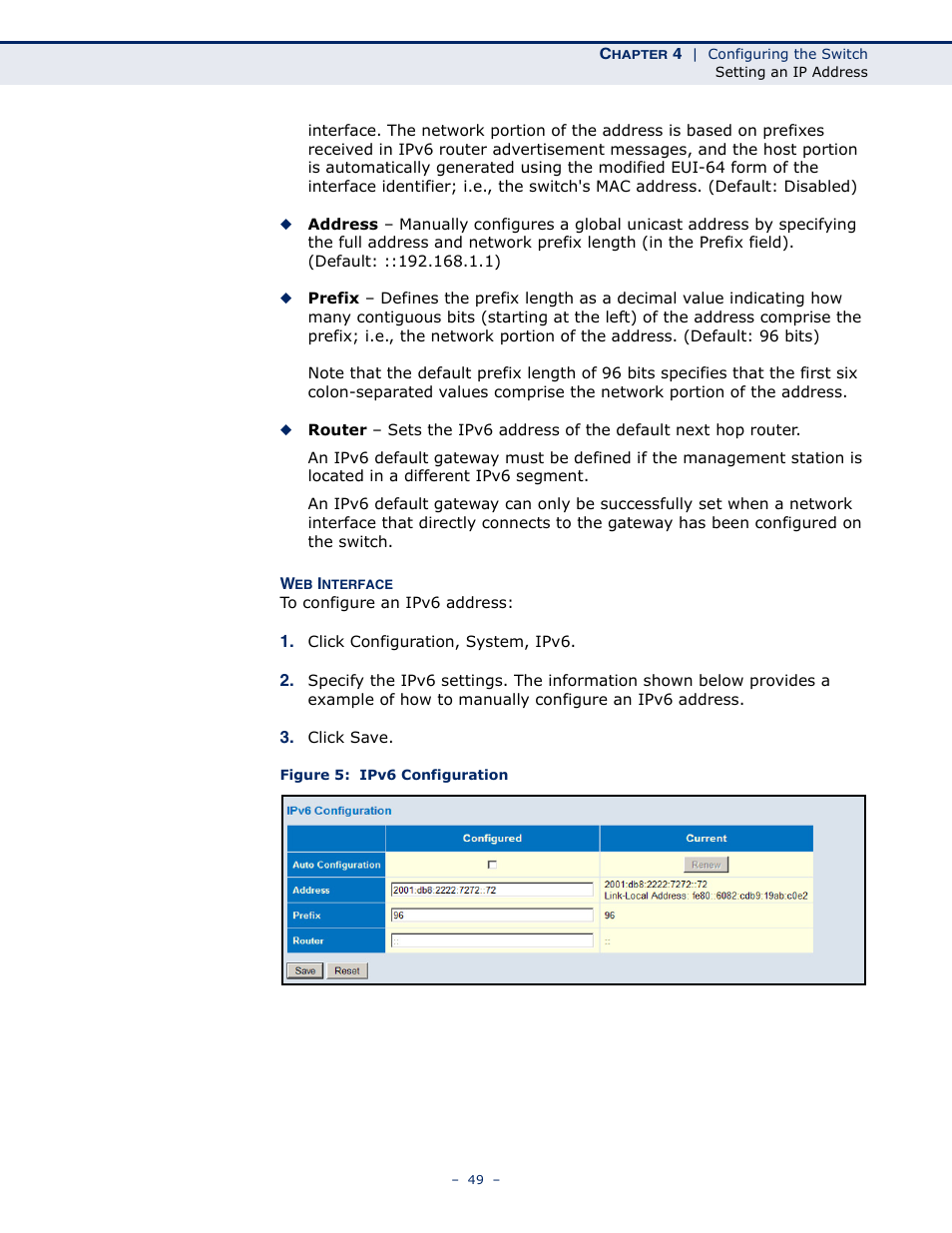 Figure 5: ipv6 configuration | LevelOne GSW-4876 User Manual | Page 49 / 314
