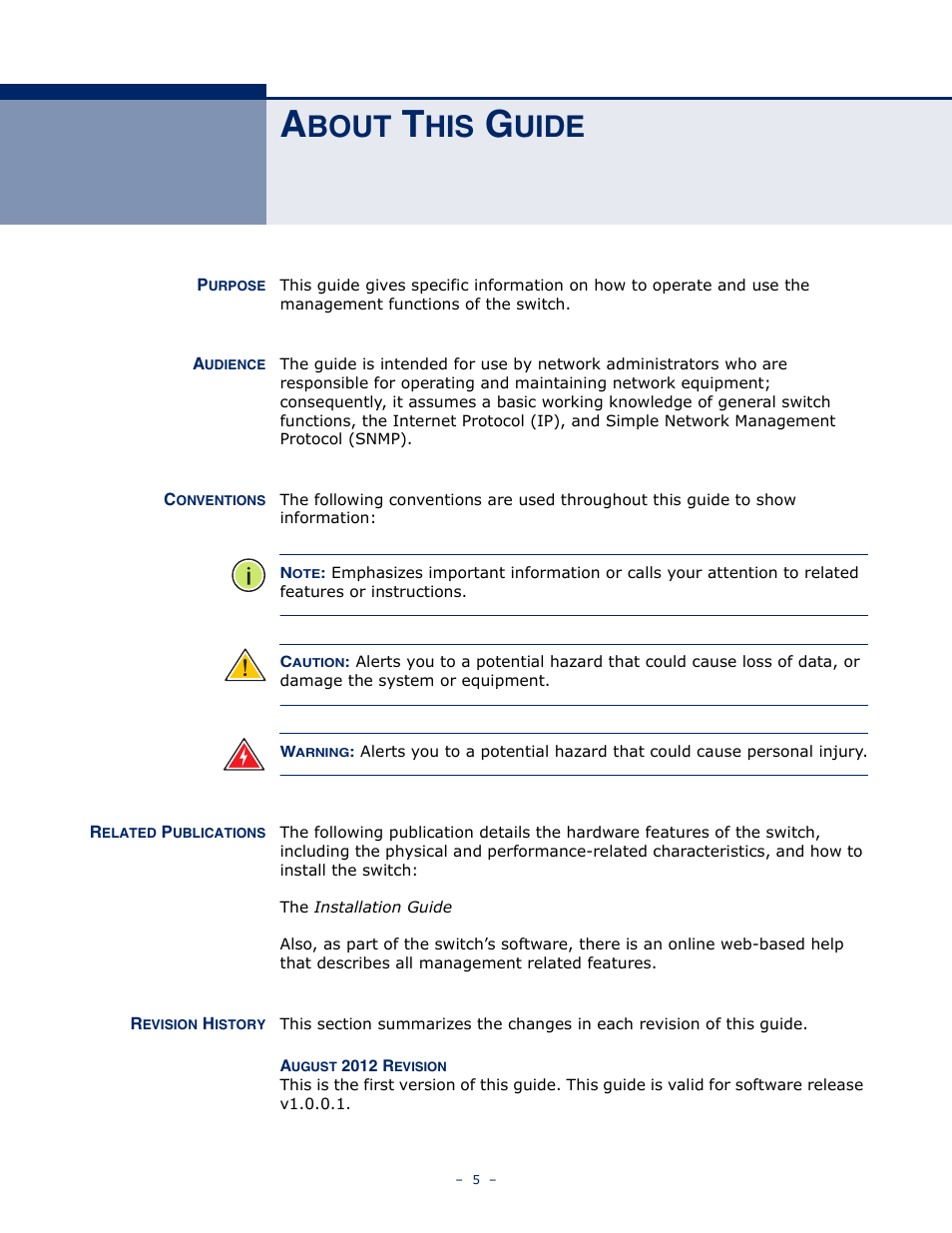 About this guide, Bout, Uide | LevelOne GSW-4876 User Manual | Page 5 / 314
