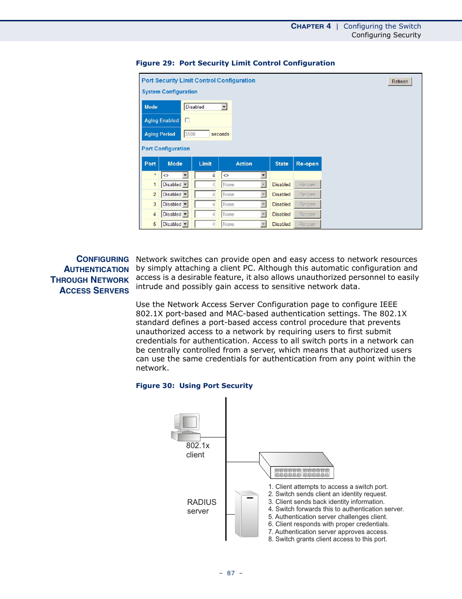 Figure 30: using port security | LevelOne GSW-4876 User Manual | Page 87 / 314