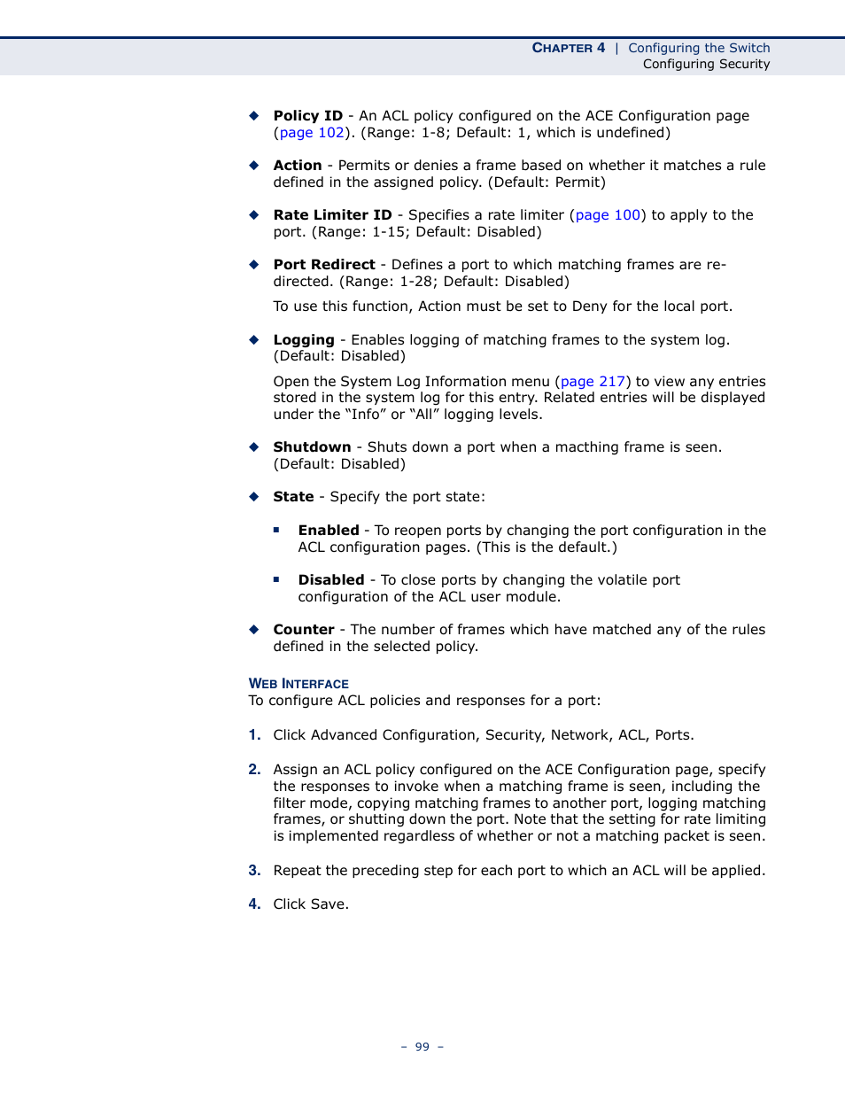 LevelOne GSW-4876 User Manual | Page 99 / 314