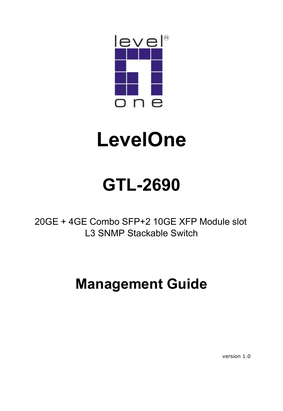 LevelOne GTL-2690 User Manual | 789 pages