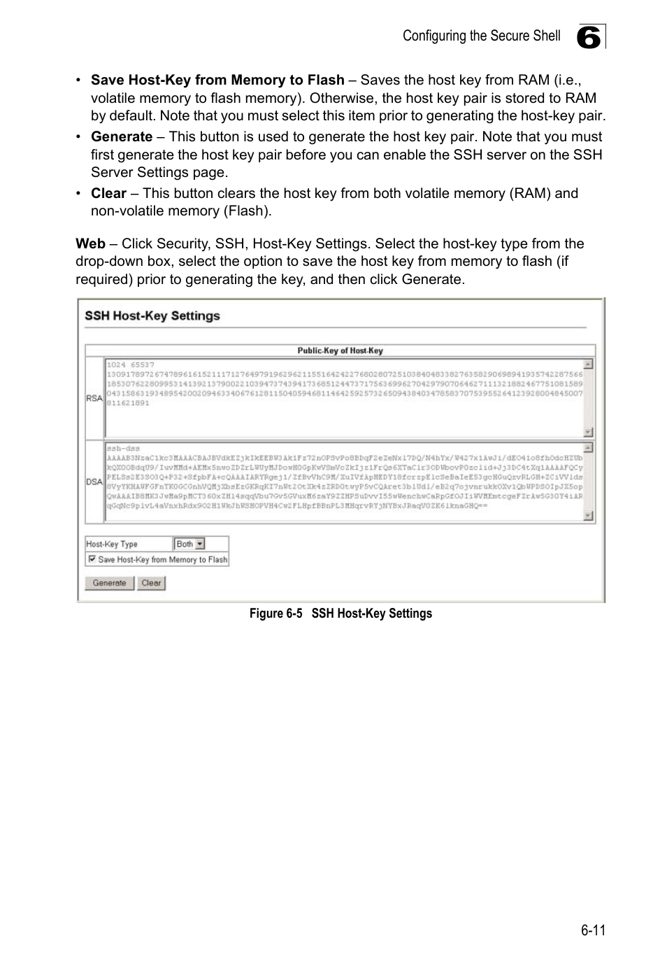 Figure 6-5, Ssh host-key settings | LevelOne GTL-2690 User Manual | Page 146 / 789