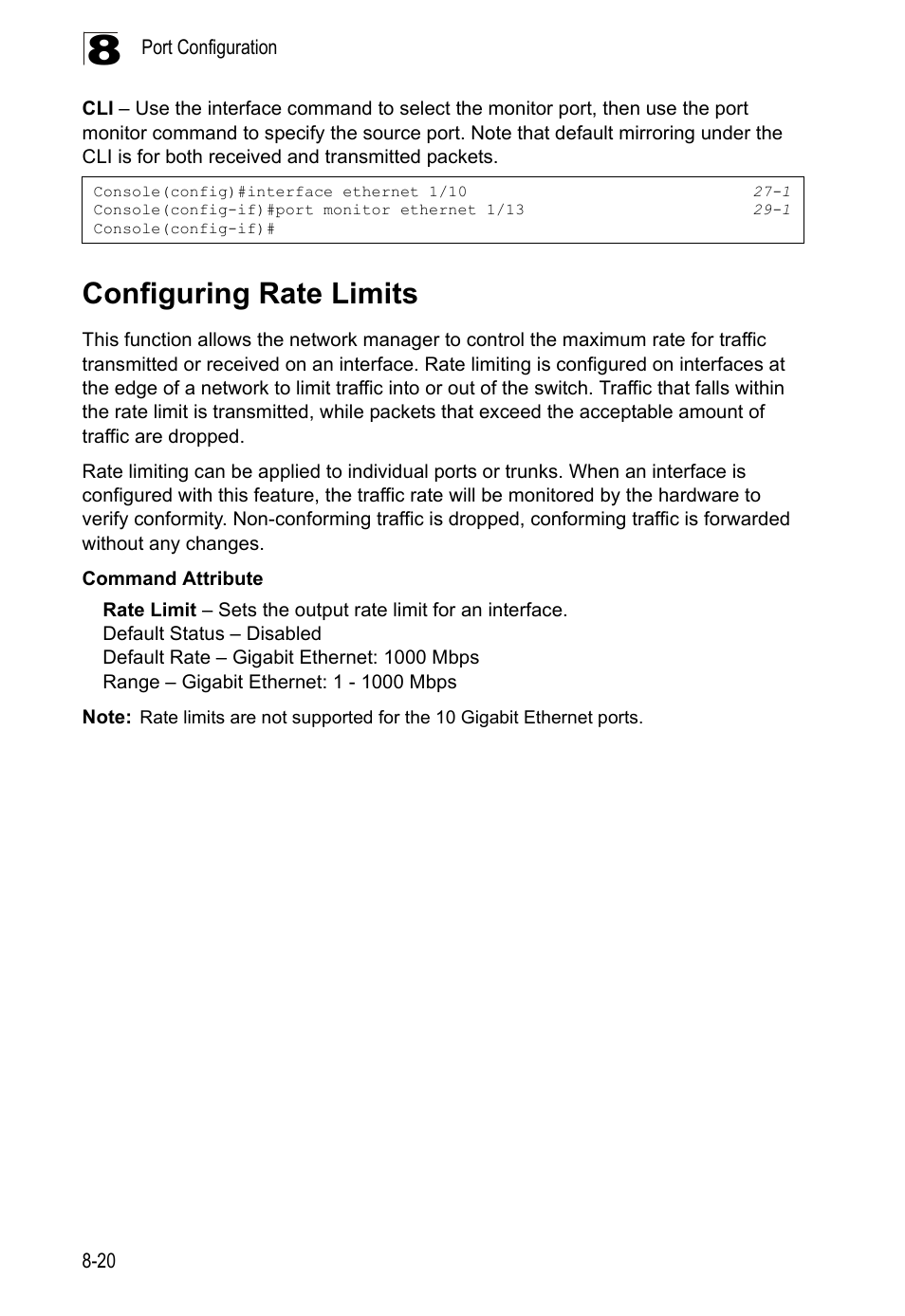 Configuring rate limits | LevelOne GTL-2690 User Manual | Page 193 / 789