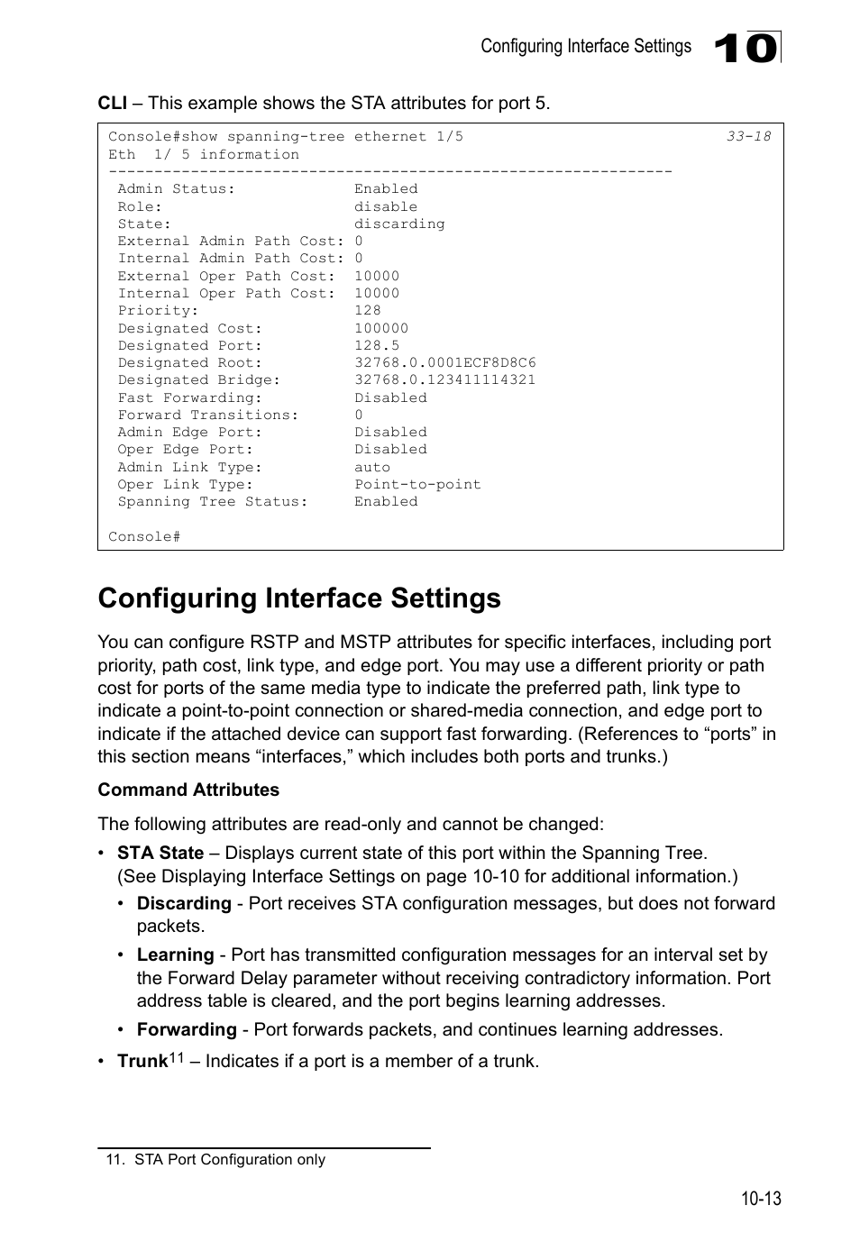 Configuring interface settings | LevelOne GTL-2690 User Manual | Page 216 / 789