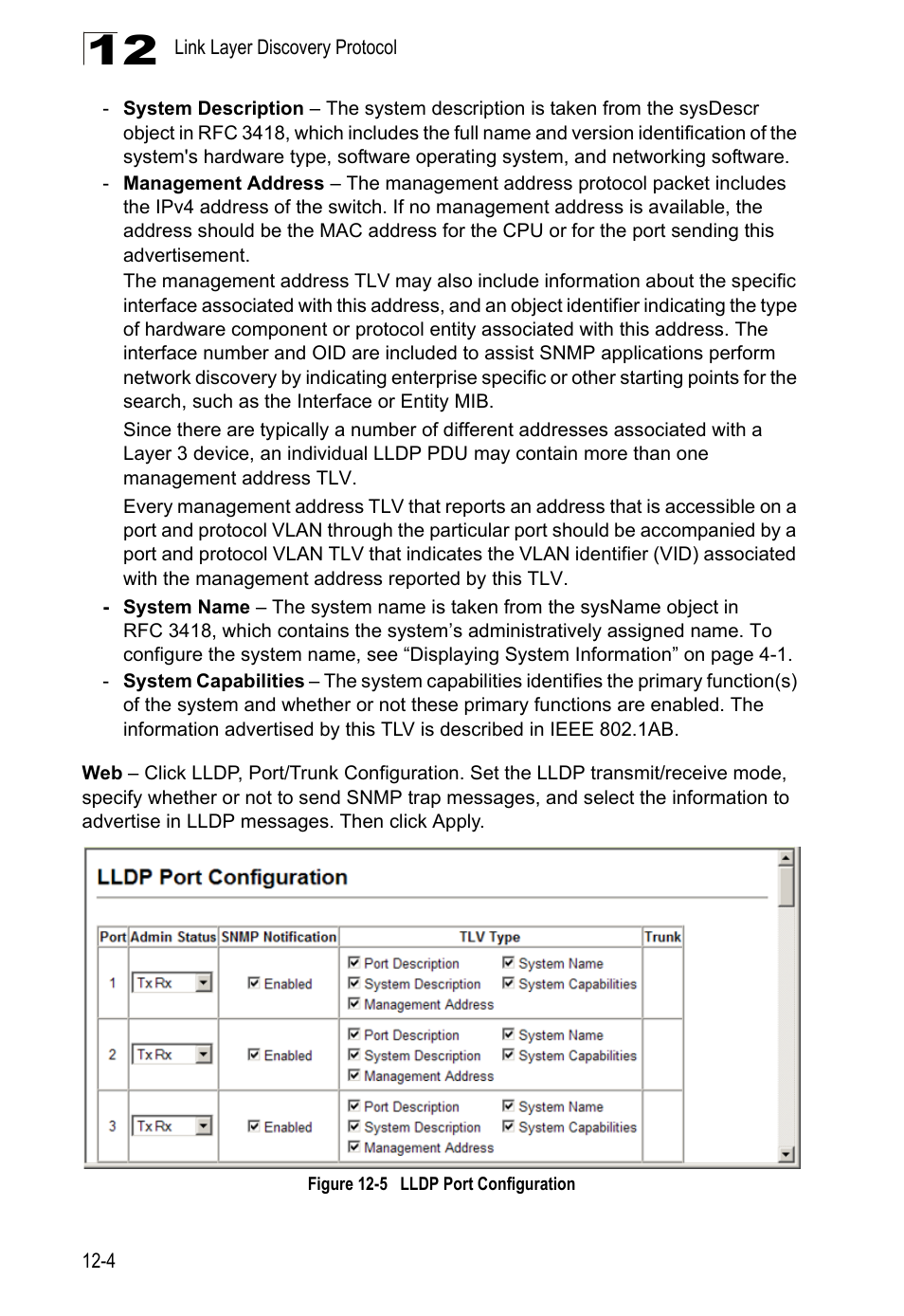 Figure 12-5, Lldp port configuration | LevelOne GTL-2690 User Manual | Page 251 / 789