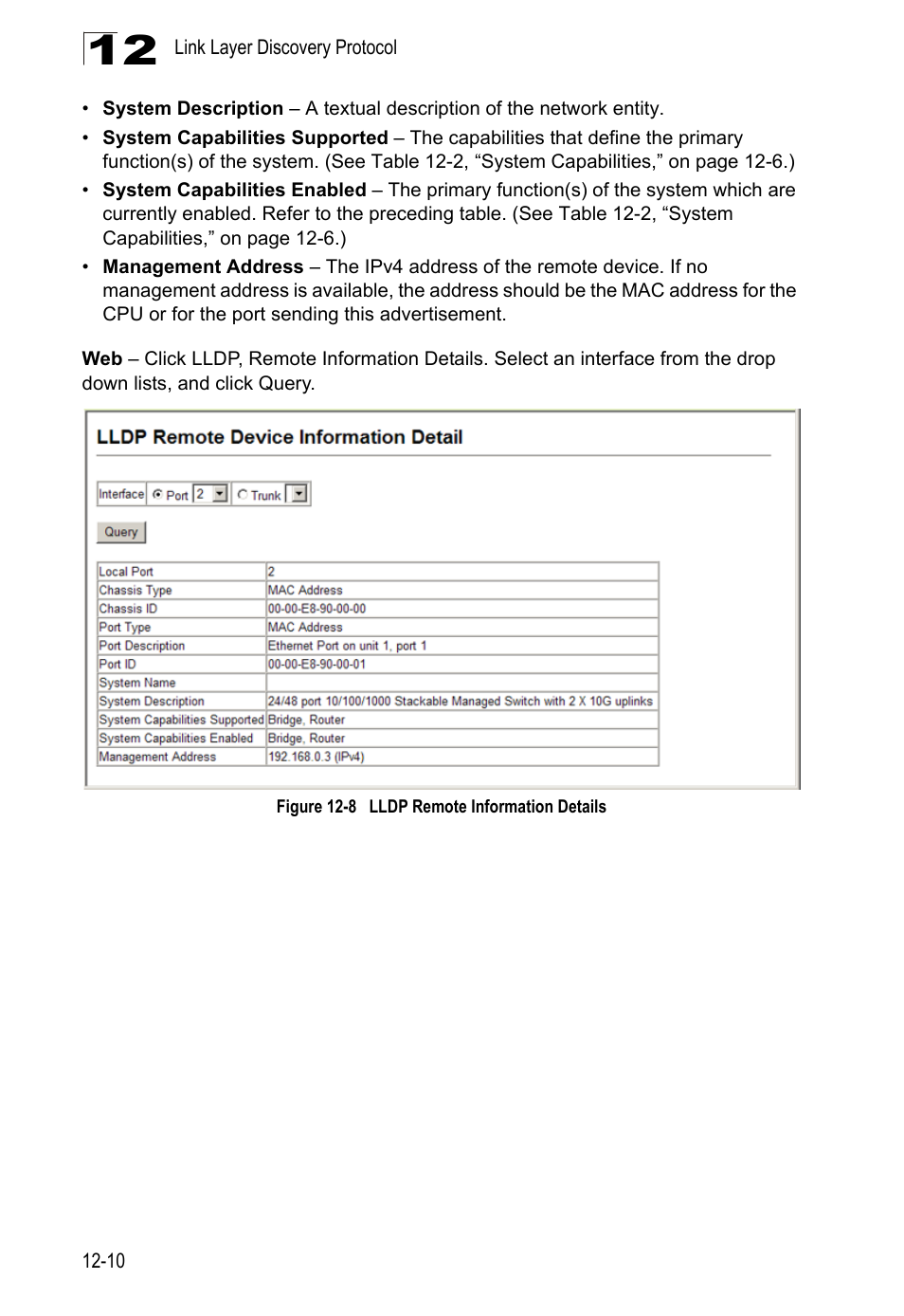 Figure 12-8, Lldp remote information details | LevelOne GTL-2690 User Manual | Page 257 / 789