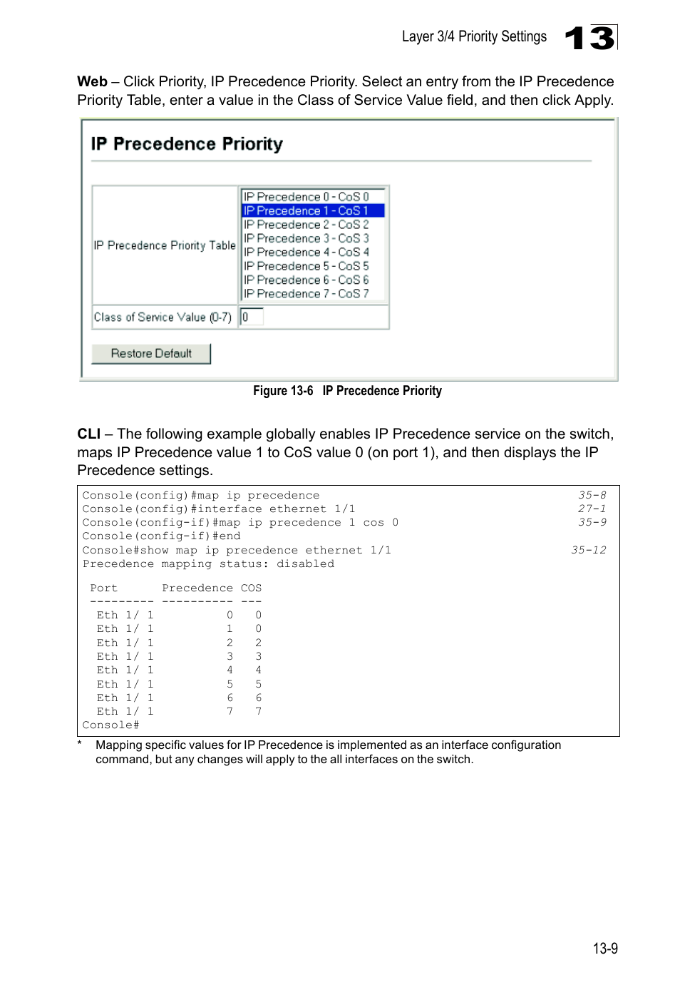 Figure 13-6, Ip precedence priority | LevelOne GTL-2690 User Manual | Page 270 / 789