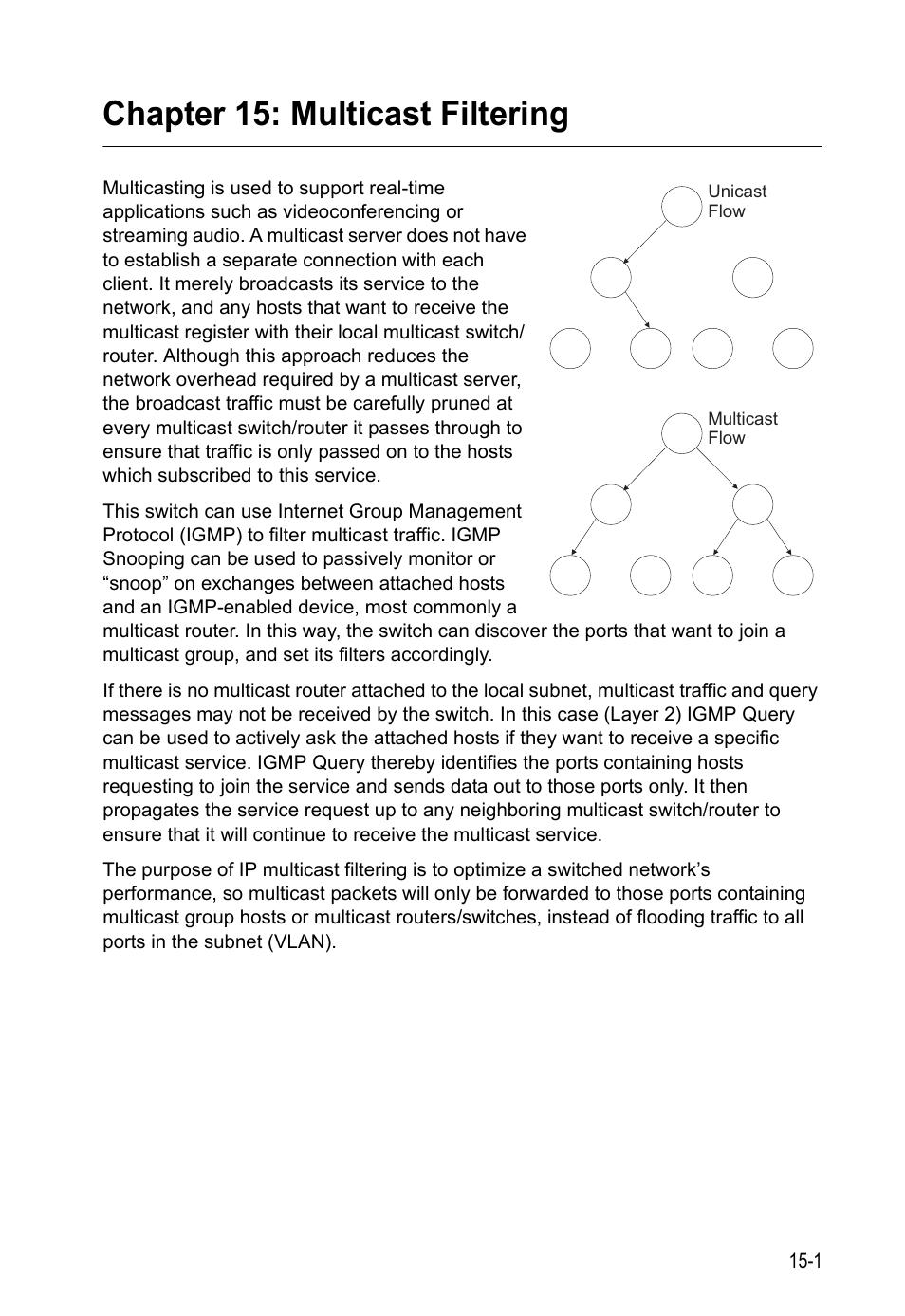 Chapter 15: multicast filtering, Multicast filtering | LevelOne GTL-2690 User Manual | Page 282 / 789