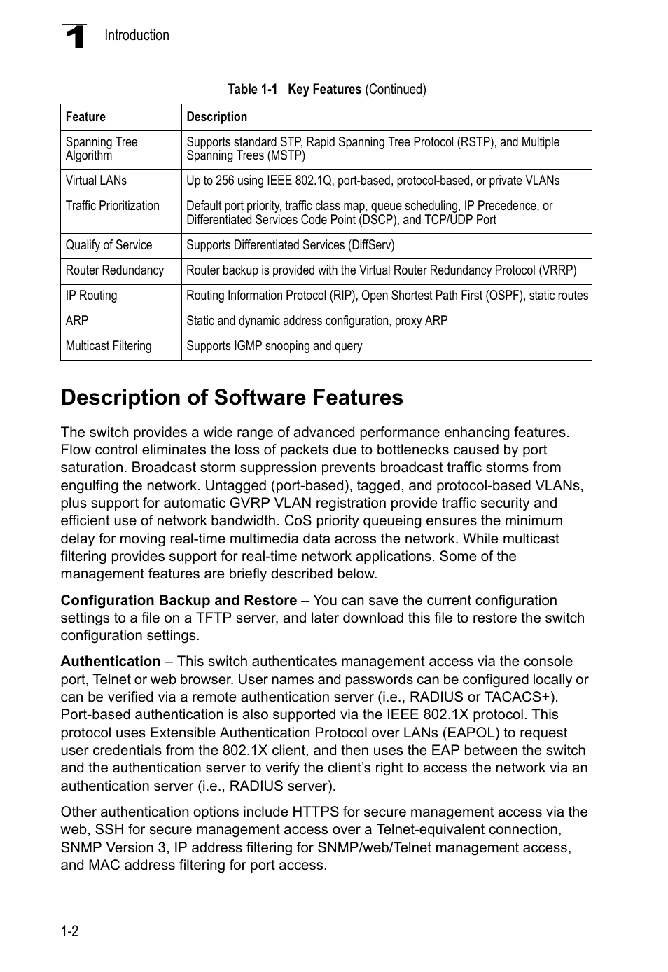 Description of software features | LevelOne GTL-2690 User Manual | Page 36 / 789