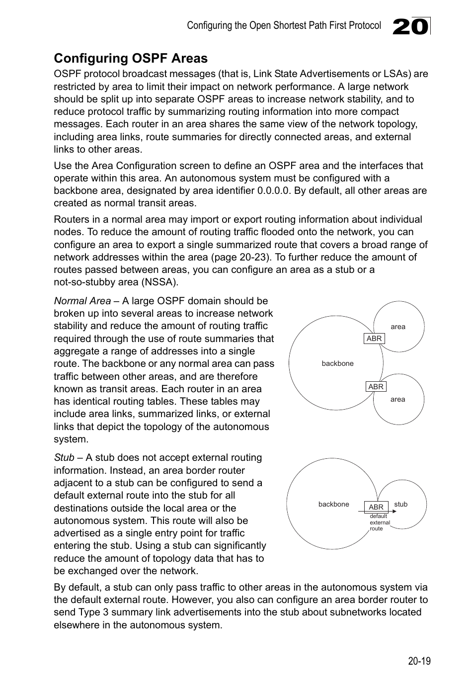 Configuring ospf areas | LevelOne GTL-2690 User Manual | Page 360 / 789