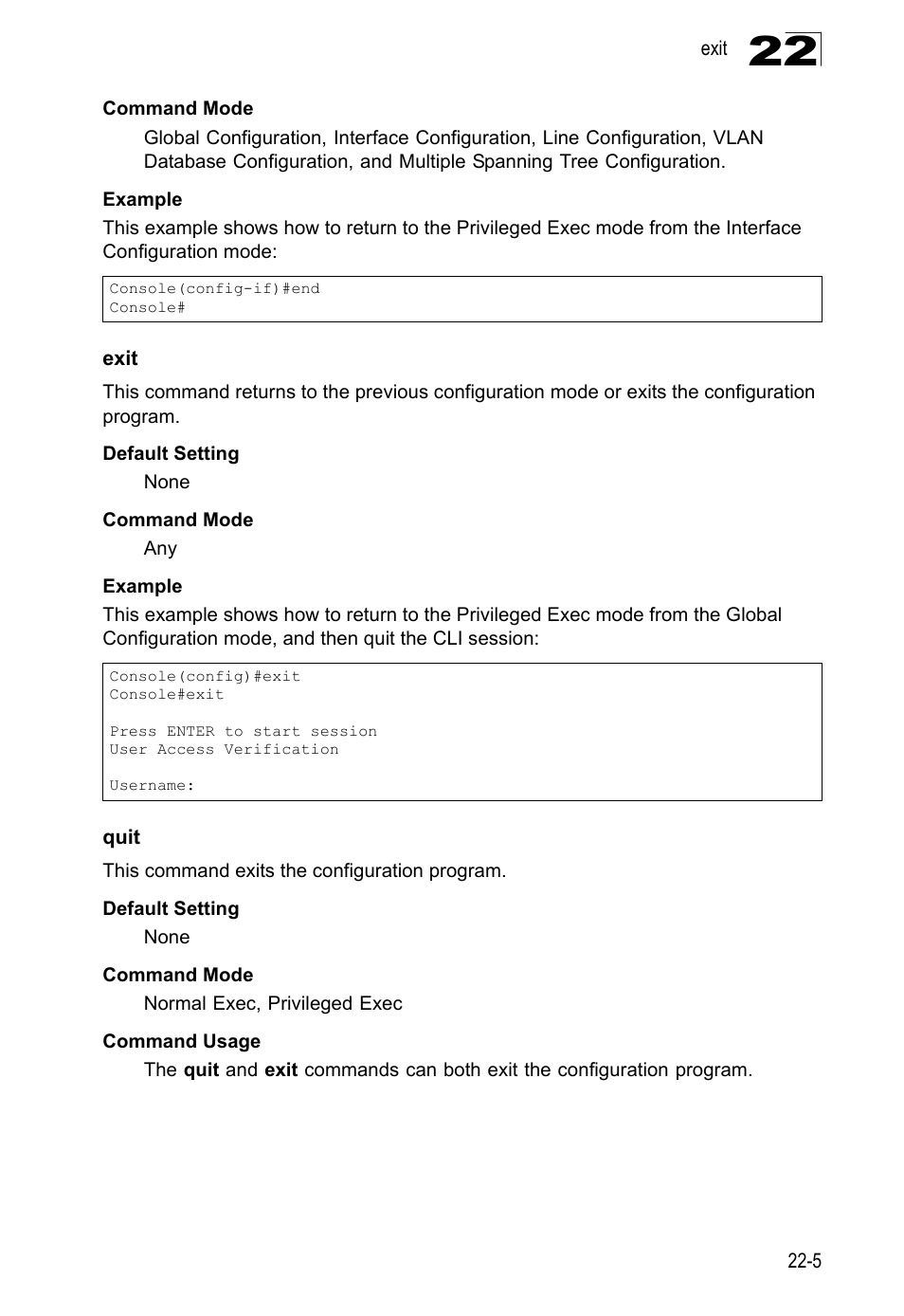 Exit, Quit | LevelOne GTL-2690 User Manual | Page 402 / 789