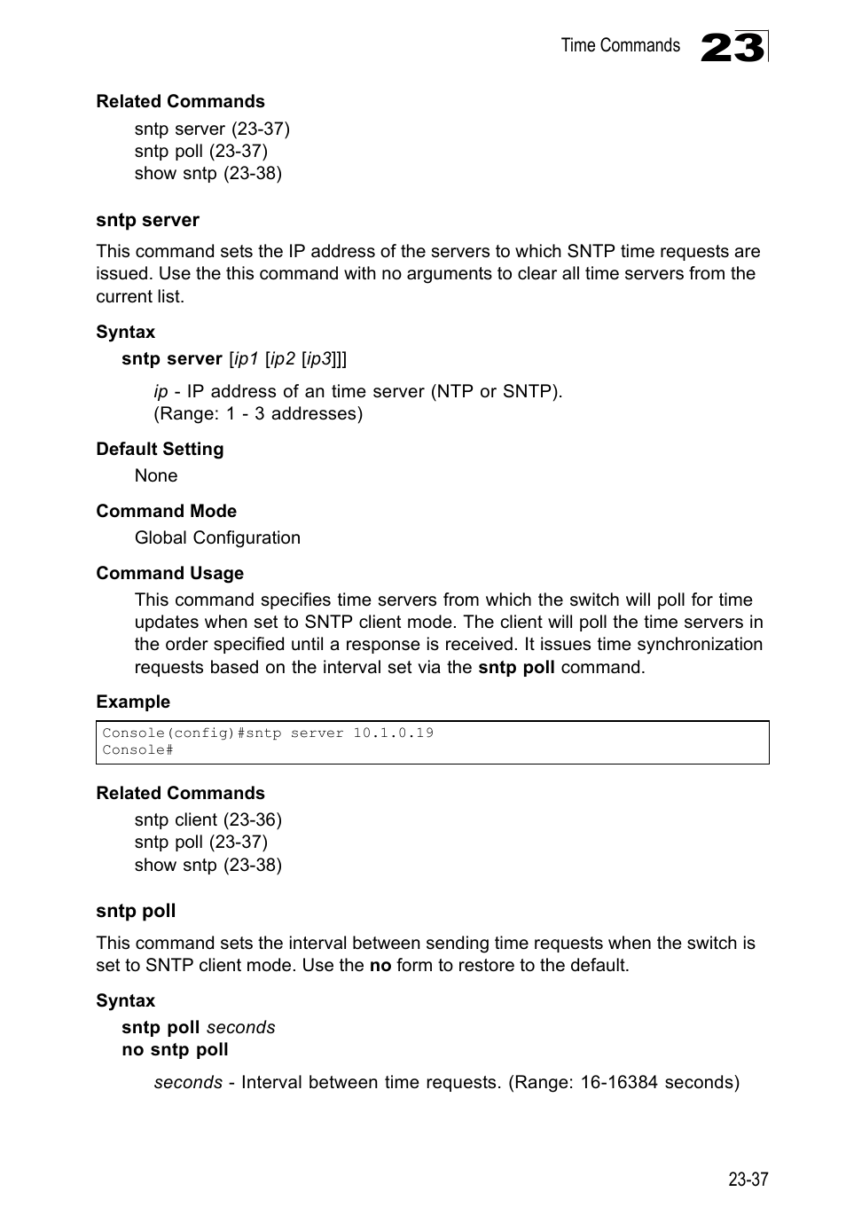 Sntp server, Sntp poll | LevelOne GTL-2690 User Manual | Page 440 / 789