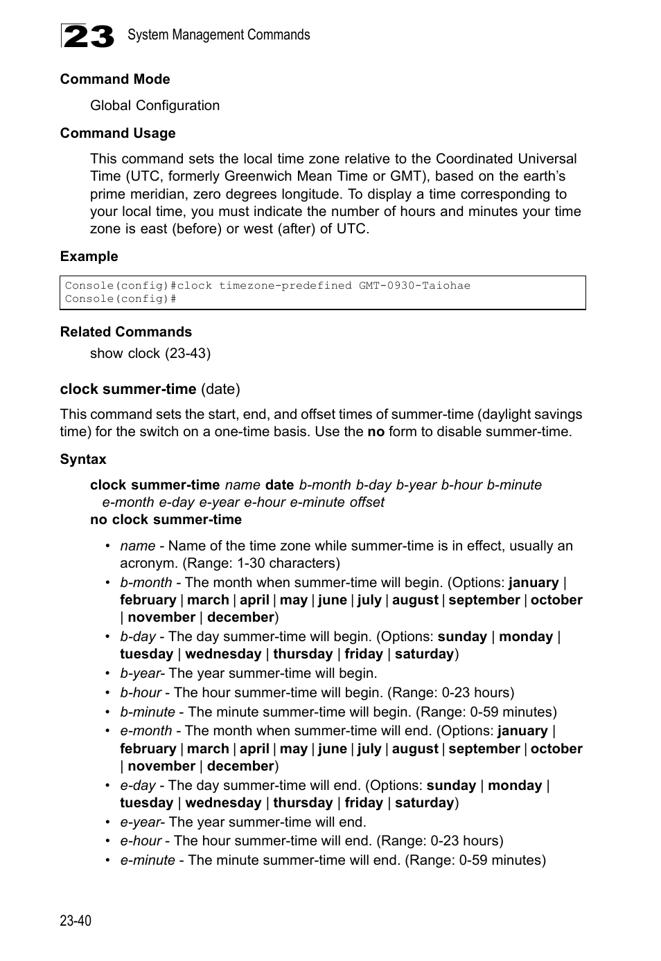 Clock summer-time (date) | LevelOne GTL-2690 User Manual | Page 443 / 789