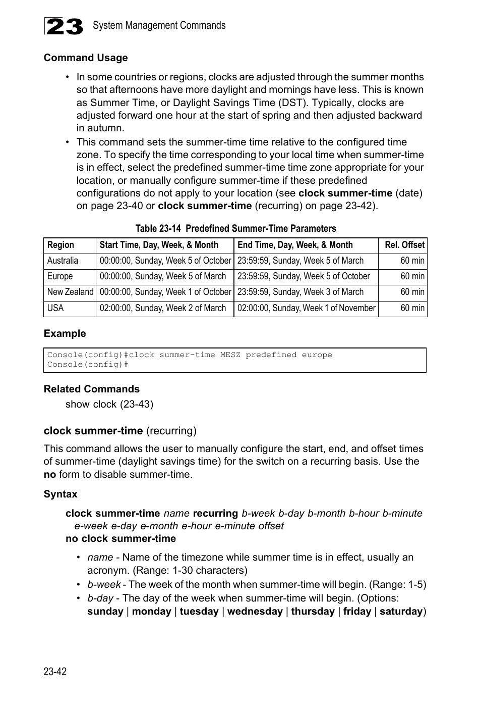 Clock summer-time (recurring) | LevelOne GTL-2690 User Manual | Page 445 / 789
