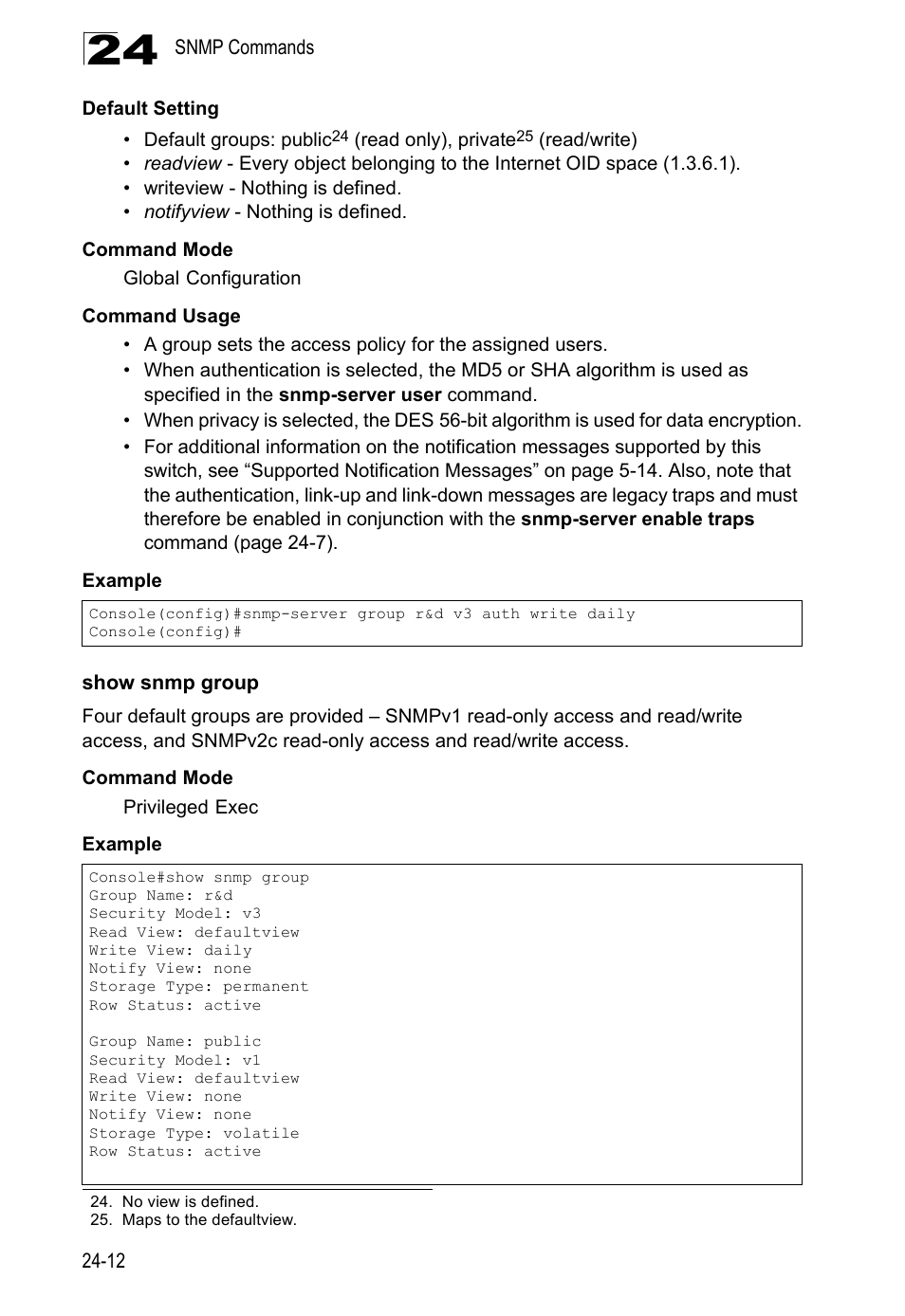 Show snmp group | LevelOne GTL-2690 User Manual | Page 459 / 789