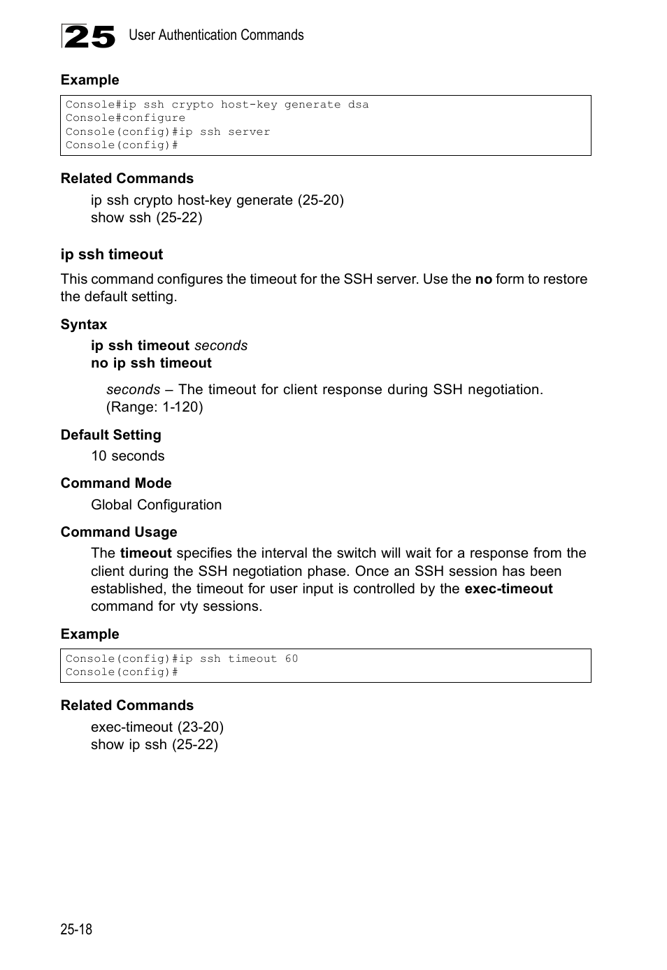 Ip ssh timeout | LevelOne GTL-2690 User Manual | Page 481 / 789