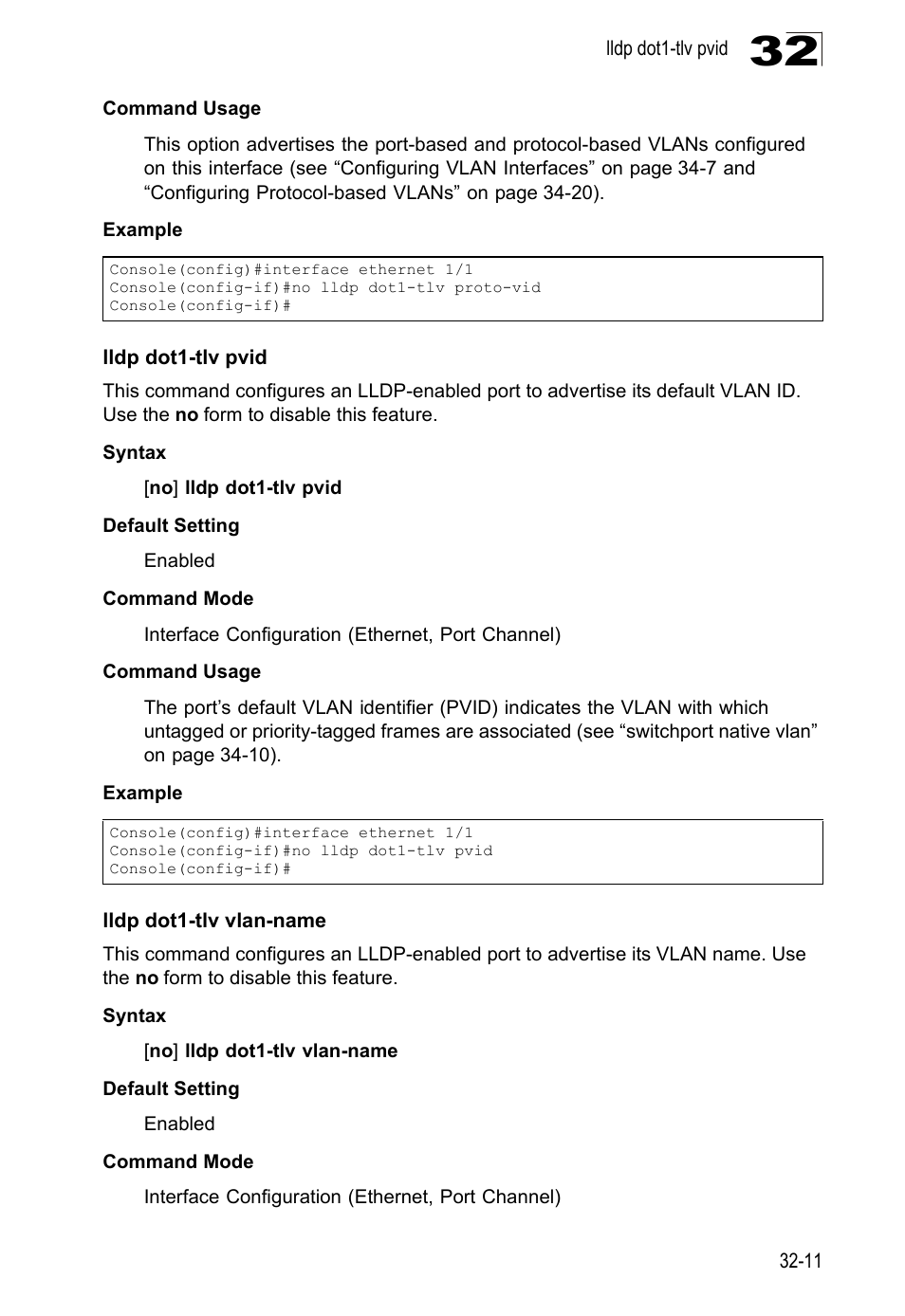 Lldp dot1-tlv pvid, Lldp dot1-tlv vlan-name | LevelOne GTL-2690 User Manual | Page 558 / 789