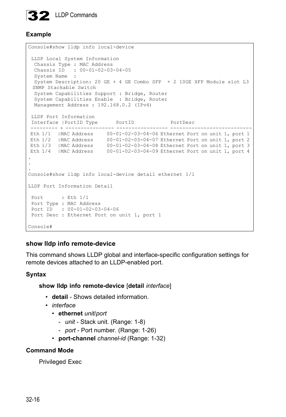 Show lldp info remote-device | LevelOne GTL-2690 User Manual | Page 563 / 789