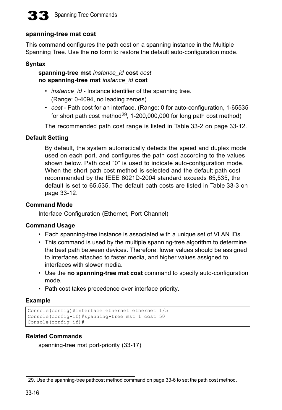 Spanning-tree mst cost | LevelOne GTL-2690 User Manual | Page 581 / 789