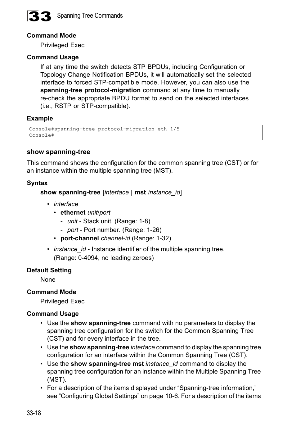 Show spanning-tree | LevelOne GTL-2690 User Manual | Page 583 / 789