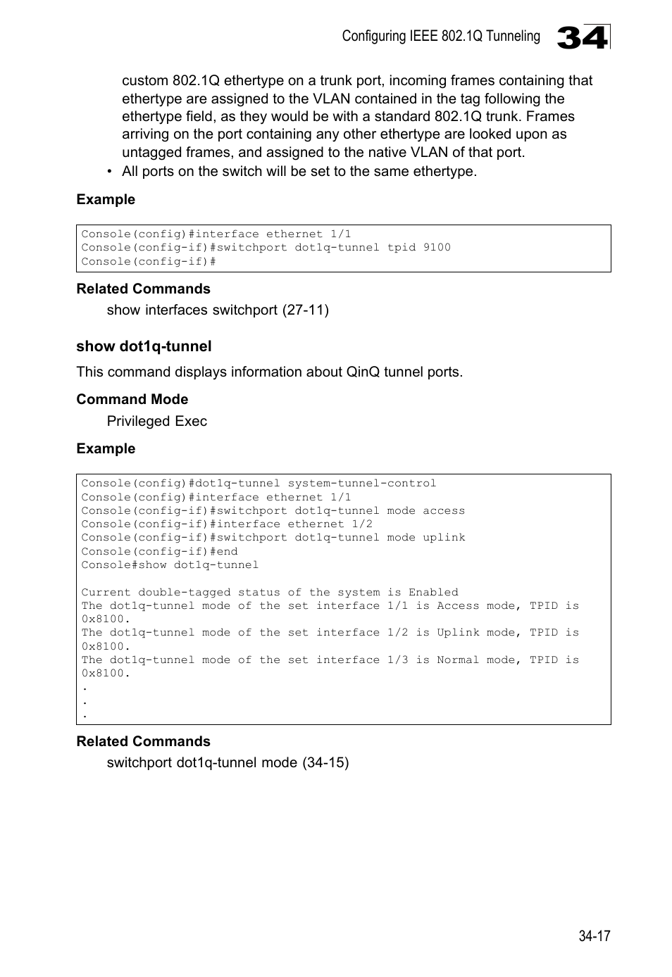 Show dot1q-tunnel | LevelOne GTL-2690 User Manual | Page 602 / 789