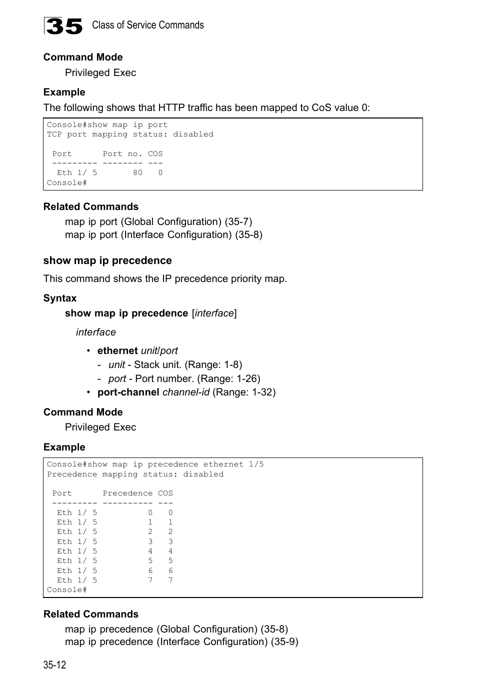 Show map ip precedence | LevelOne GTL-2690 User Manual | Page 621 / 789