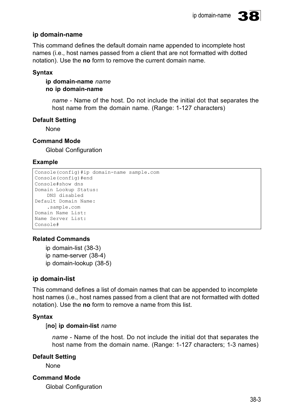 Ip domain-name, Ip domain-list | LevelOne GTL-2690 User Manual | Page 646 / 789