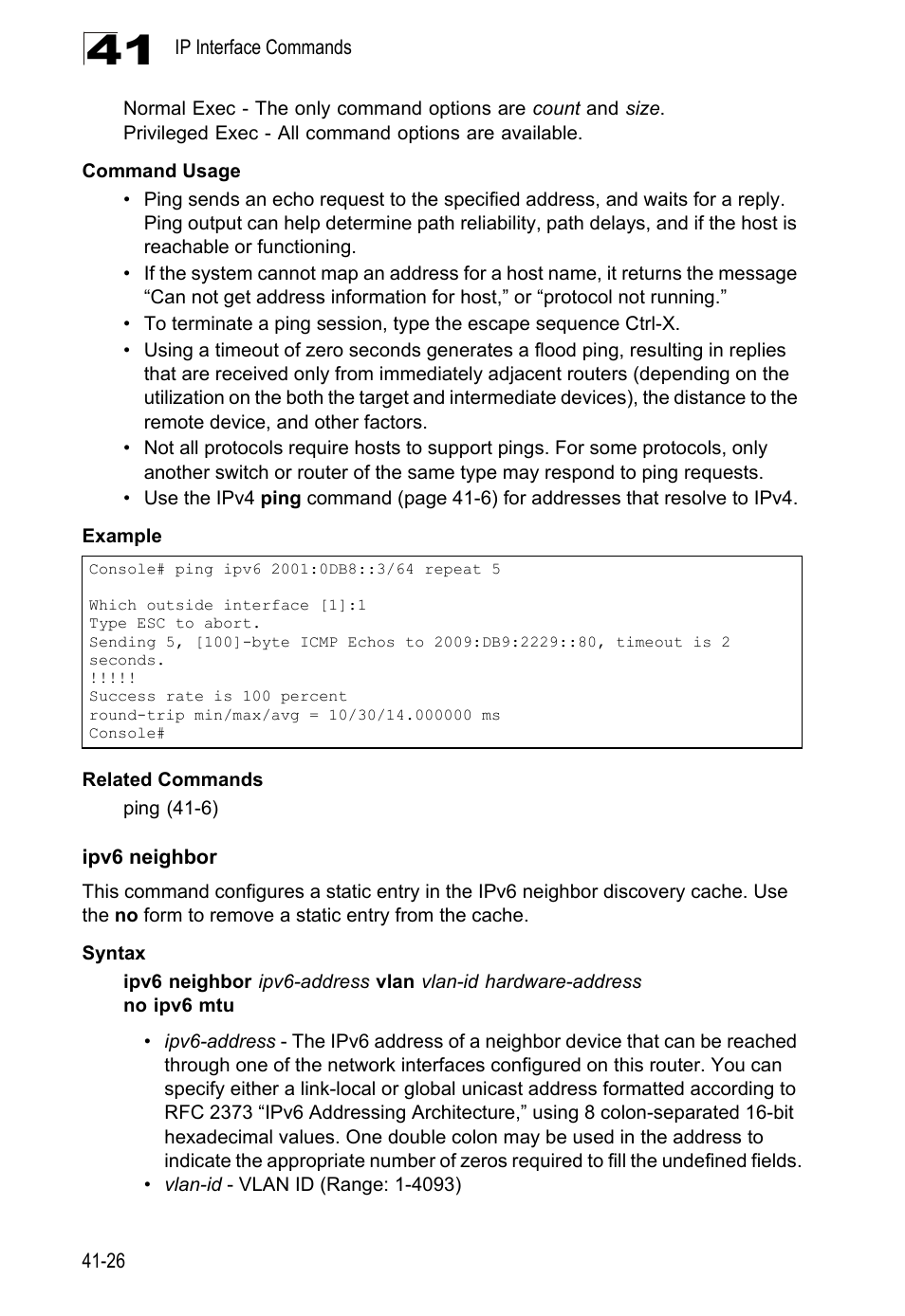 Ipv6 neighbor | LevelOne GTL-2690 User Manual | Page 703 / 789