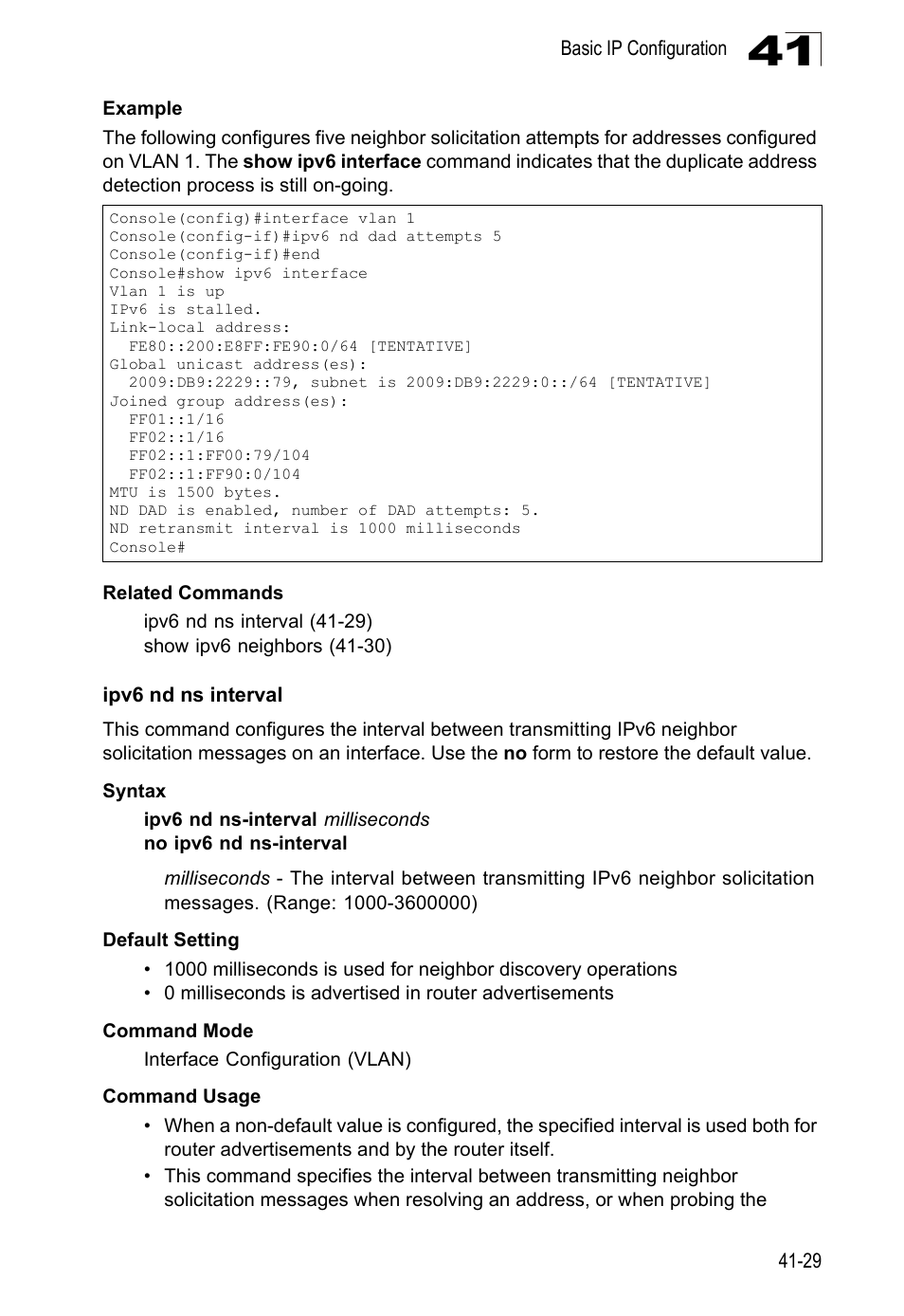 Ipv6 nd ns interval | LevelOne GTL-2690 User Manual | Page 706 / 789