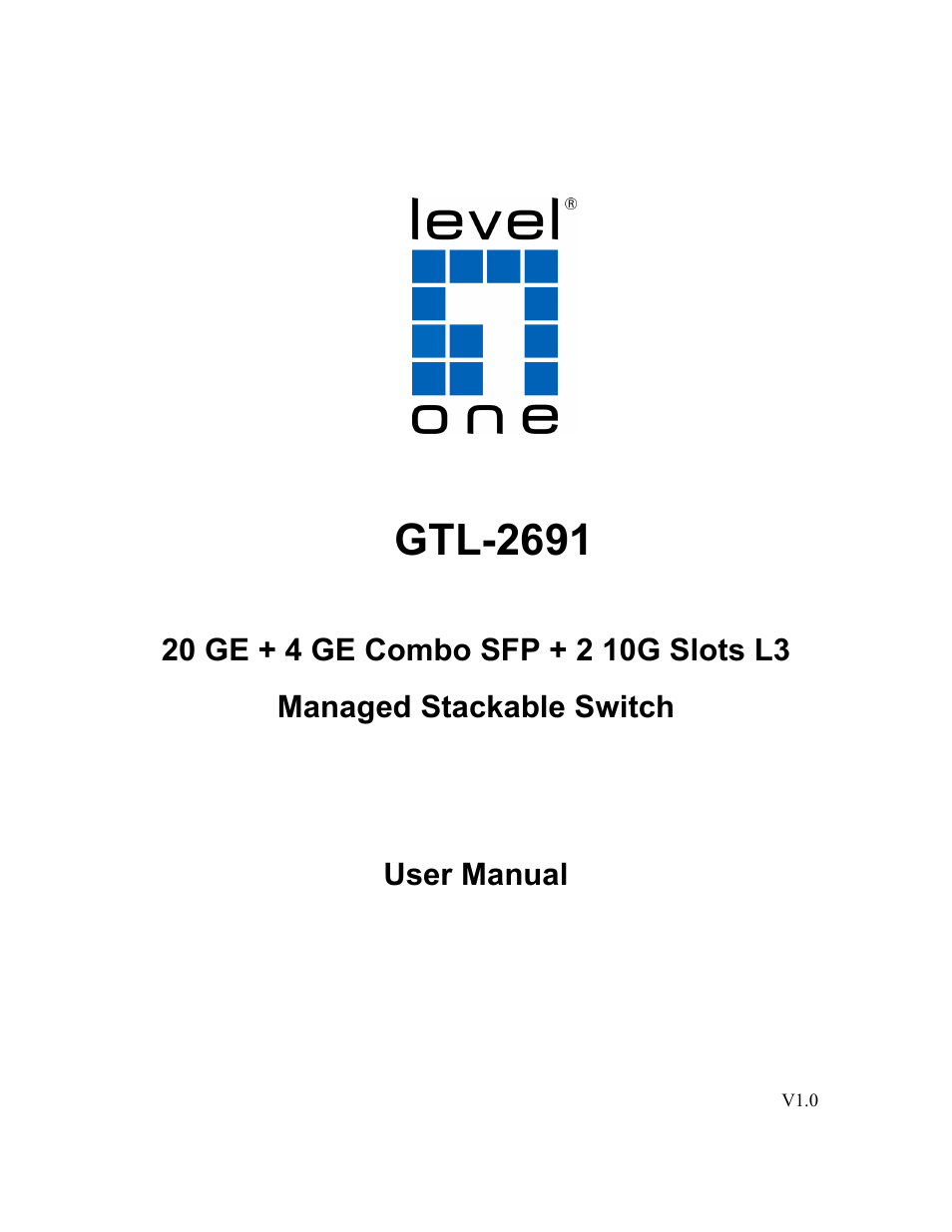 LevelOne GTL-2691 User Manual | 1644 pages