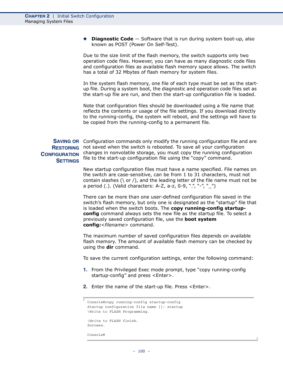 Saving or restoring configuration settings, Saving or restoring configuration settings" on | LevelOne GTL-2691 User Manual | Page 100 / 1644