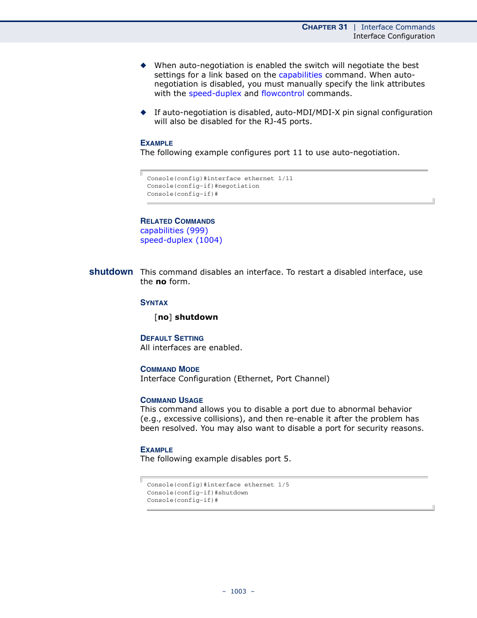 Shutdown, Shutdown 1003, Shutdown (1003) | LevelOne GTL-2691 User Manual | Page 1003 / 1644