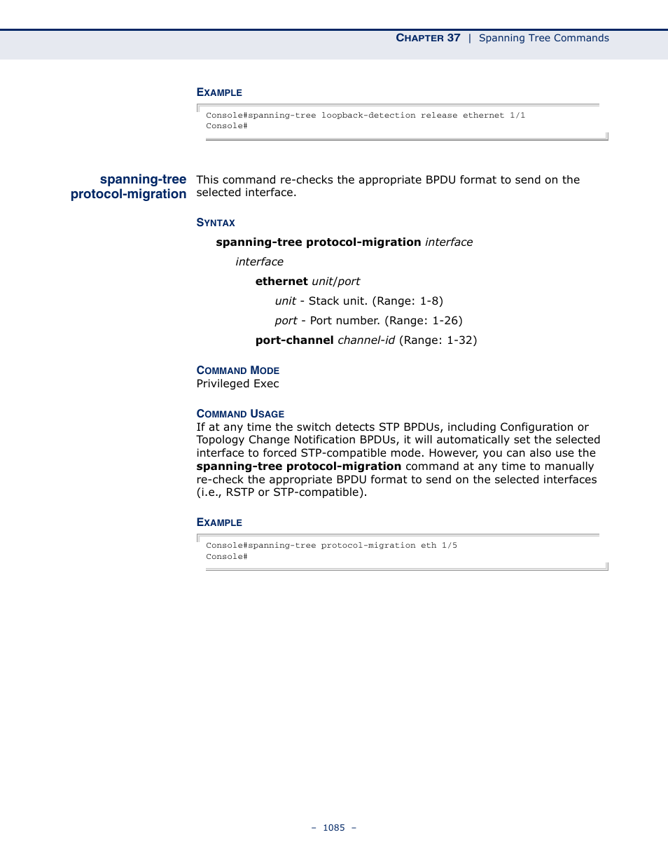 Spanning-tree protocol-migration, Spanning-tree protocol, Migration | LevelOne GTL-2691 User Manual | Page 1085 / 1644