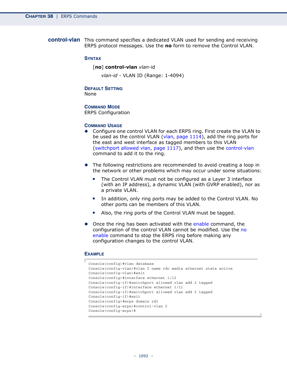 Control-vlan, Control-vlan 1092, E the | LevelOne GTL-2691 User Manual | Page 1092 / 1644