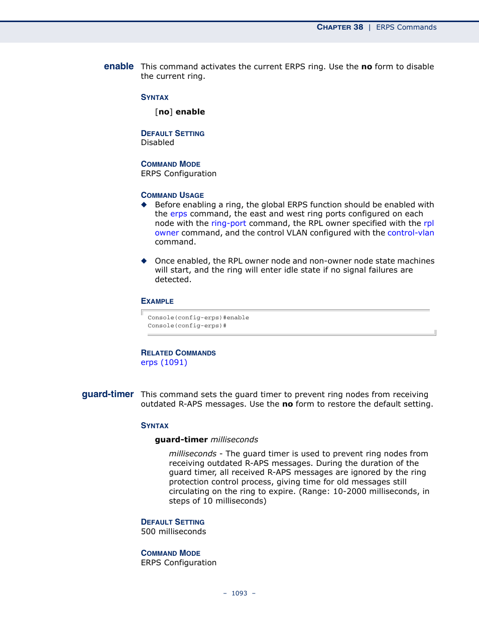 Enable, Guard-timer, Enable 1093 guard-timer 1093 | LevelOne GTL-2691 User Manual | Page 1093 / 1644