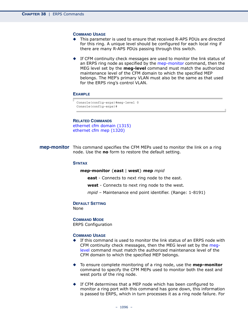 Mep-monitor, Mep-monitor 1096 | LevelOne GTL-2691 User Manual | Page 1096 / 1644