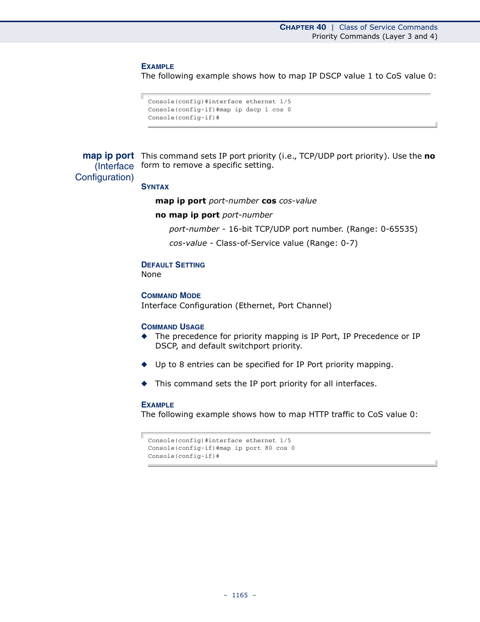Map ip port (interface configuration), Map ip port | LevelOne GTL-2691 User Manual | Page 1165 / 1644